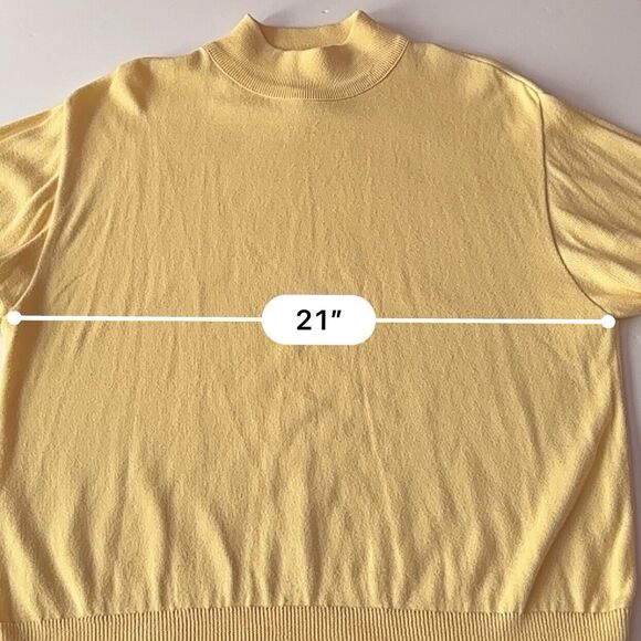 Pendleton Yellow Long Sleeve Sweater Women's Size XL Cotton Pullover Made in USA - Picture 5 of 8